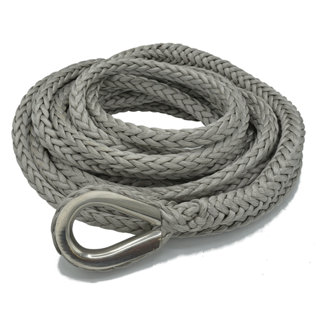 NIMBUS 5/8-in. x 100' Synthetic Winch Line Ext. w/ SS Thimble and Kevlar Tail, 16,933 lbs. WLL 27-0625100